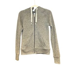 SO Authentic American Heritage Gray Sherpa Lined Full Zip Hoodie Sweatshirt M